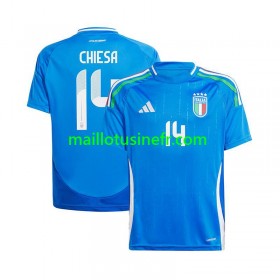 Maillot de Foot Italie Chiesa 14 Domicile UEFA EURO 2024
